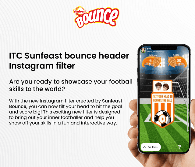 ITC Sunfeast bounce header Instagram filter
