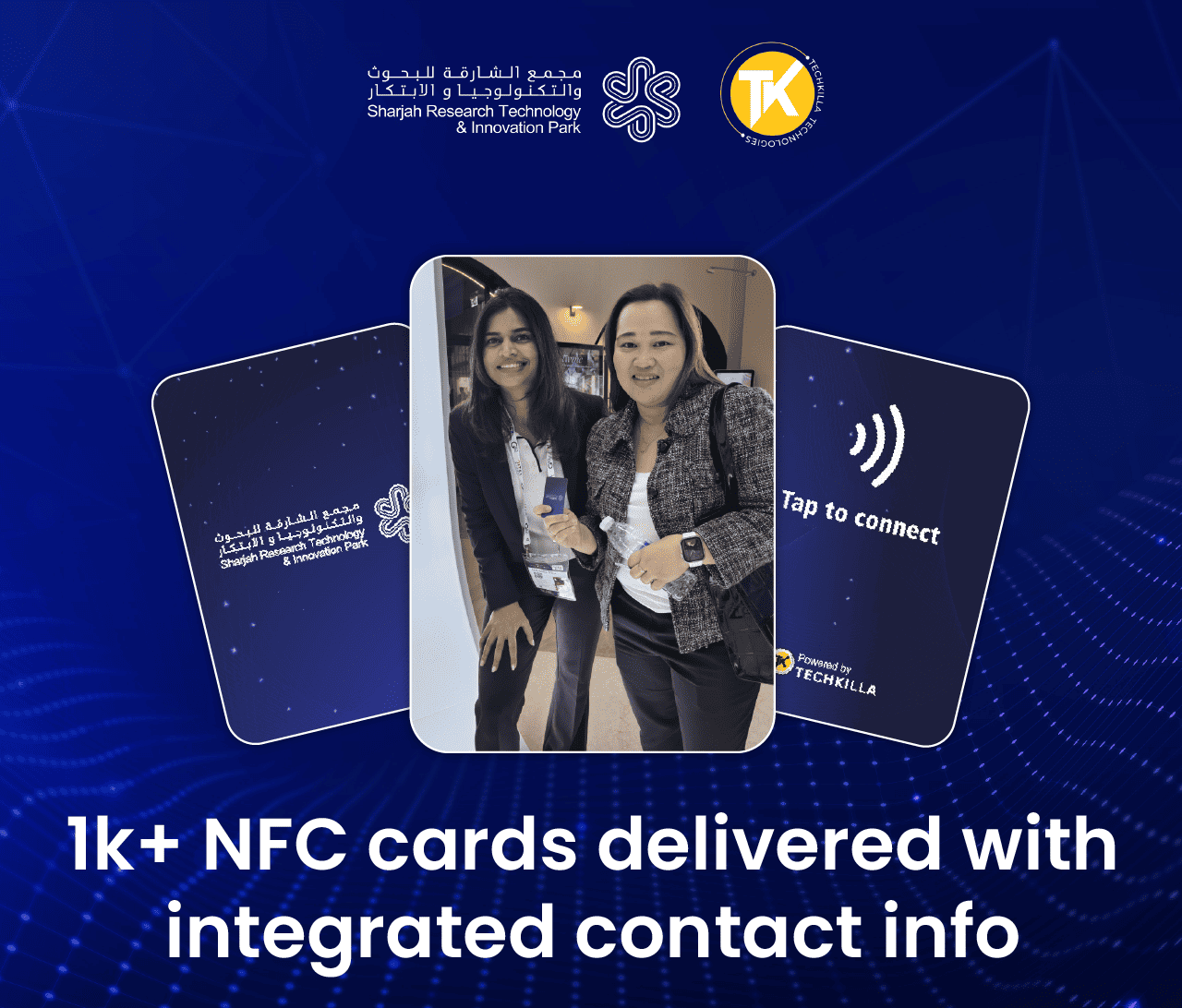 1k+ NFC cards delivered with integrated contact info